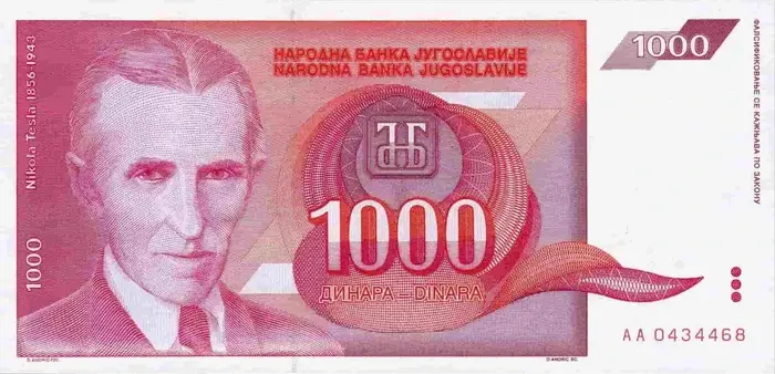 Iugoslávia 1.000 Dinara