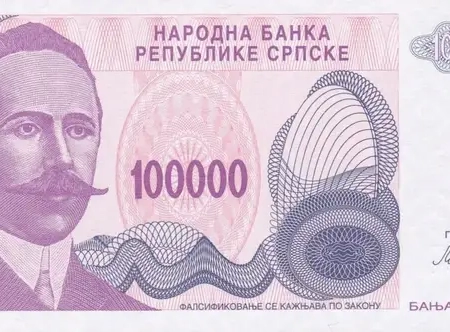 Bósnia Herzegovina 100.000 Dinara