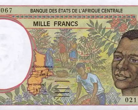 África Central Congo 1.000 Francs