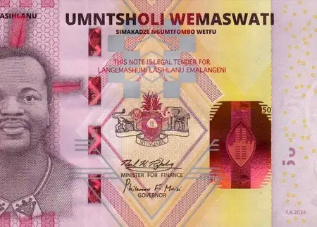 Eswatini ( Suazilândia ) 50 Emalangeni