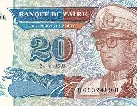 Zaire 20 Nouveaux Zaires
