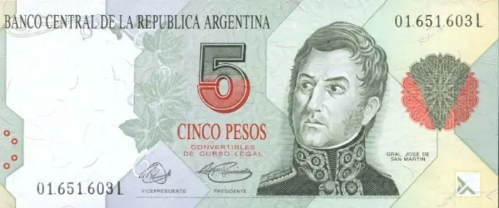 Argentina 5 Pesos Conversíveis