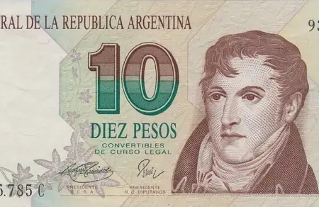 Argentina 10 Pesos Conversíveis
