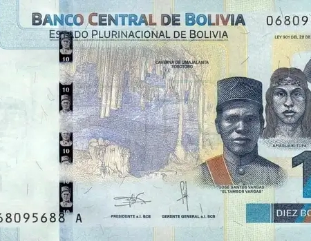 Bolívia 10 Bolivianos