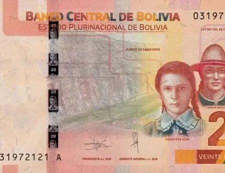 Bolívia 20 Bolivianos