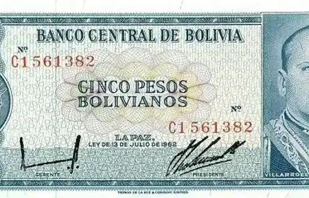 Bolívia 5 Pesos Bolivianos