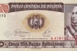 Bolívia 5.000 Pesos Bolivianos