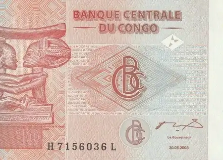 República Democrática do Congo 10 Francos