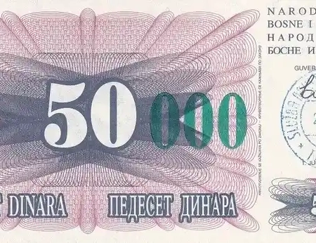 Bósnia Herzegovina 50.000 Dinara