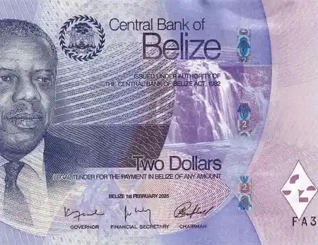 Belize 2 Dólares