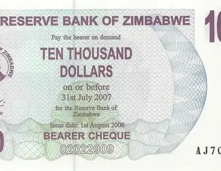 Zimbabwe 10.000 Dólares